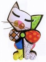Romero Britto Mia Cat Sculpture
