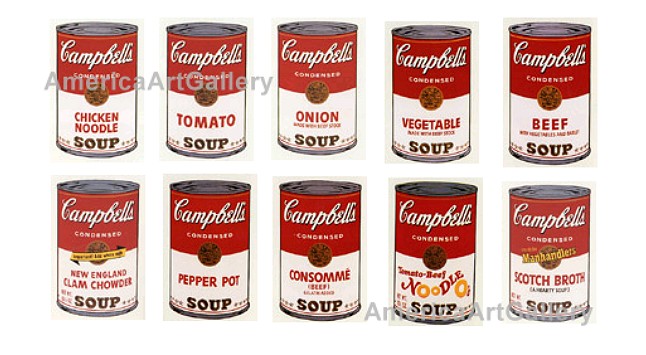 SUNDAY B MORNING WARHOL CAMPBELL SOUP CAN SCREEN PRINT(Beef)