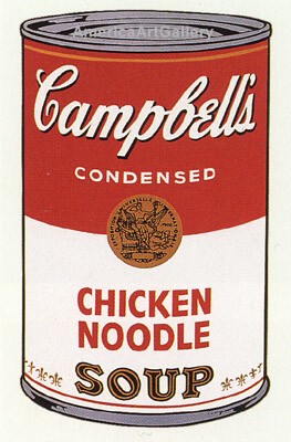 SUNDAY B MORNING WARHOL CAMPBELL SOUP CAN SCREEN PRINT(Chicken)